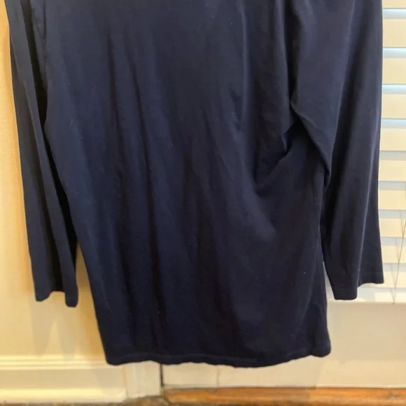Lilly P three quarter sleeve navy polo . Excellent condition. Barely worn. - Picture 14 of 14